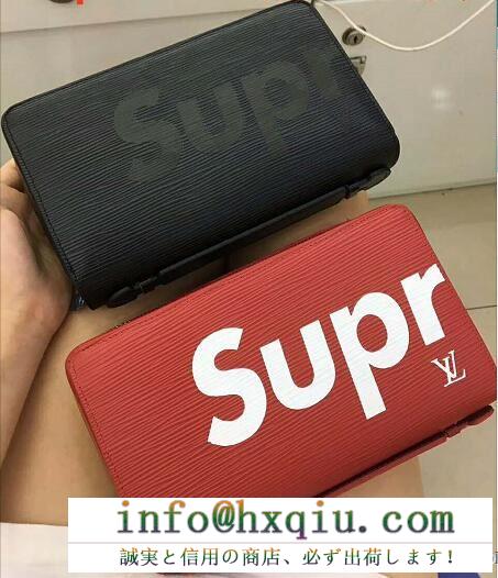 数量限定定番SUPREME シュプリーム 偽物 ポーチ 長財布 小物入れ 使いやすい 大容量 収納力 ファスナー 2色可選