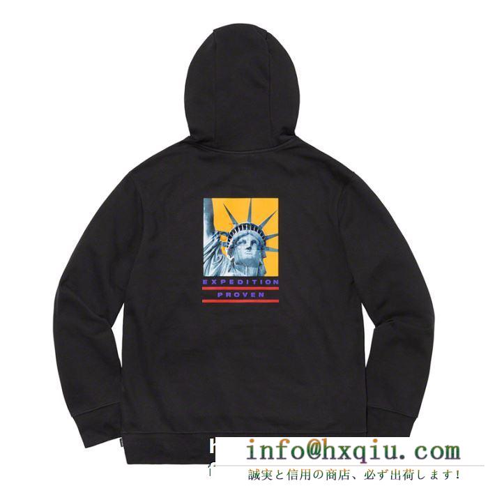 コレクション 2020 2色可選 supreme 19fw tnf statue of liberty hooded パーカー どんなスタイルにも合わせやすい