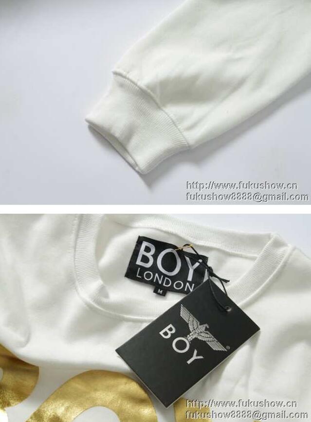 100%本物保証 boy london ボーイロンドン パーカー メンズファッション ロゴプリント スウェット ブラック ホワイト クルーネック