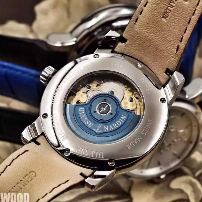 2017新款 ULYSSE NARDIN ユリスナルダン コピー 時計 メンズ クロノメーター 人気 新品 レザーベルト シルバー シンプル