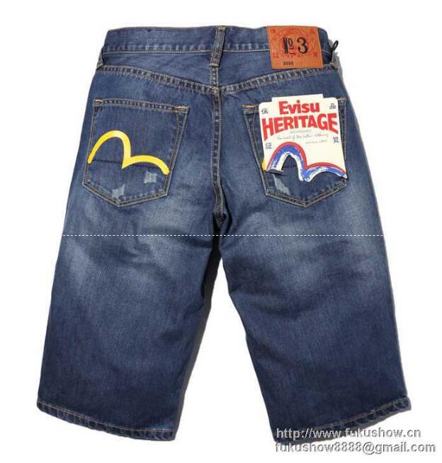 2017年 春夏新作 エヴィス ジーンズ evisu メンズ デニムパンツ ジーパン ショートパンツ メンズ ダメーパンツ 人気新品入荷