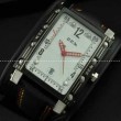 BRM ビーアールエム メンズ腕時計 日本製クオーツ 3針クロノグラフ 日付表示 48.92X43.65mm レザー