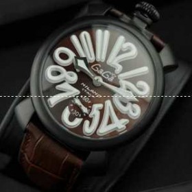 GaGaMILANO ガガミラノ腕時計 日本製クオーツ  ホワイト インデックス ケース 2針 機械式（手巻き）/夜光効果