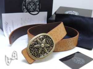 2014 大人気！CHROME HEARTS クロムハーツベルト 本革(牛皮)イエロー 黄色
