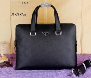 PRADA プラダ 首胸ロゴ 2014 ダブルファスナー使用 メンズ手持ち&ショルダー掛け 8118-1