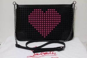 超レア 2015春夏 クリスチャンルブタン Christian Louboutin ハート型 スパイク ショルダーバッグ最高ランク
