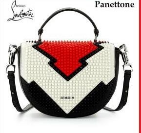 素敵なChristian Louboutin クリスチャン ルブタンスーパーコピー ルブタンイナズマ柄 スタッズ 簡単なデザインショルダーバック 2016.