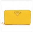 緊急入荷！プラダ PRADA  長財布 ラウンドファスナー ヴィッテログレイン 三角ロゴプレート レザー ジラソーレ