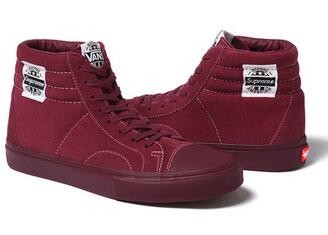 機能美が光る【Supreme × Vans】14FW Native American Hi　ヴァンズコラボ ネイティブアメリカン バーガンディ　 シューズ　2016.