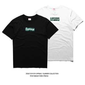 2016 ◆モデル愛用◆ SUPREME シュプリーム 半袖Tシャツ 2色可選 男女兼用