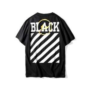 海外セレブ定番愛用 オフホワイト OFF-WHITE BLACK 2017春夏 上質 半袖 2色可選