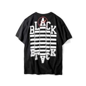 上質 OFF-WHITE オフホワイト 2017春夏 BLACK 半袖 2色可選 柔らかい手触り
