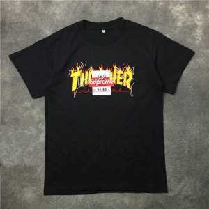 お洒落に魅せる 2017春夏 OFF-WHITE SUPREME LOGO TEE 2色可選