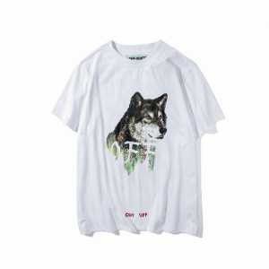 大人っぼい 2017春夏 OFF-WHITE オフホワイト 個性的なデザイン  強い魅力を感じる一枚 半袖 2色可選