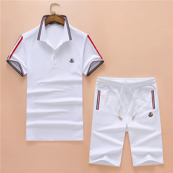 MONCLER モンクレール 2017春夏 半袖ポロシャツ セットアップ上下 2色可選 自然な肌触り