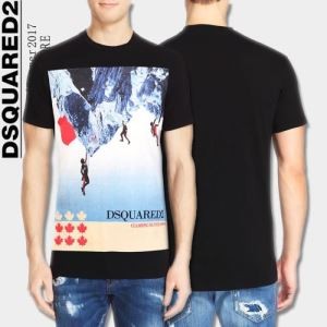 DSQUARED2 ディースクエアード 2017春夏 半袖Tシャツ 3色可選 売れ筋のいい