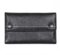 超激得高品質CHROME HEARTS クロムハーツ WAVE ウェーブ フラワーボタン ヘビーレザー 大容量 長財布 二つ折り財布