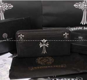 人気定番大得価CHROME HEARTS クロム ハーツ 財布 コピー クロス 本革 ラウンドファスナー 多機能 小銭入れ 長財布
