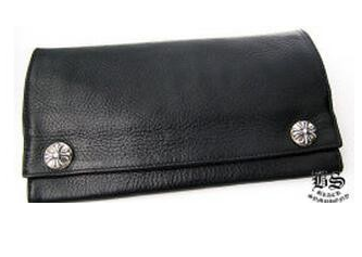 爆買い新品CHROME HEARTS クロムハーツ 財布 長財布 レザー クロスボタン カード多収納 ロングウォレット プレゼント
