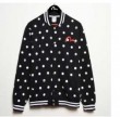 秋冬 EVISU エヴィス偽物 限定セール大人気 野球ウェア ドット柄 ジャケット メンズ 上着 レッド メンズ コットン 冬服 ブラック