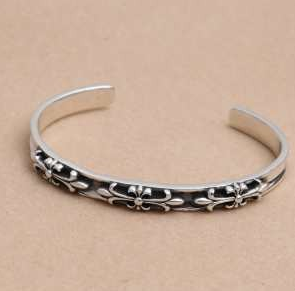超激得高品質CHROME HEARTS クロム ハーツ コピー 通販 バングル シルバー925 シンプル シルバーブレスレット 男女兼用