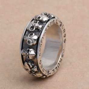 限定セール新品CHROME HEARTS クロム ハーツ スーパー コピー ドクロ スカル リング 指輪 シルバー925 アクセサリー