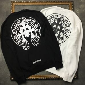 秋冬限定セール新品CHROME HEARTS クロム ハーツ スーパー コピー バックプリント スウェット トレーナー 長袖 2色可選