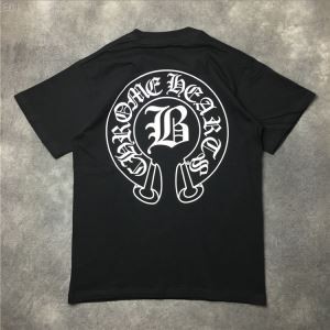 春夏品質保証定番CHROME HEARTS クロム ハーツ コピー バックプリント カットソー 半袖 ｔシャツ コットン 2色可選