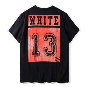 今話題!OFF-WHITE Tシャツオフホワイト半袖メンズ春夏人気クルーネック綿シンプル13プリント品良くトップスホワイトブラック2018新品