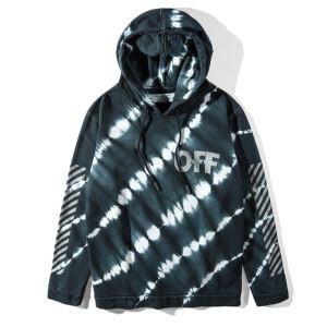 2018春秋人気定番得価Off-Whiteオフホワイト パーカースウェットプルオーバーパーカー裏起毛フード付きトップス長袖