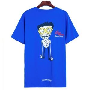 春夏人気定番得価CHROME HEARTSクロムハーツ tシャツポケットかわいいバックプリントカジュアル半袖男女兼用