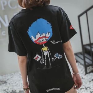 春夏数量限定低価CHROME HEARTSクロム ハーツ コピービッグシルエットtシャツ半袖大きいサイズ男女兼用2色可選