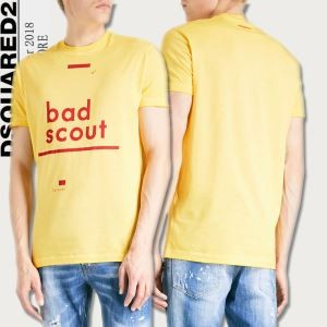 春夏品質保証低価DSQUARED2ディースクエアード tシャツbad scout文字プリントカジュアル半袖メンズ3色可選