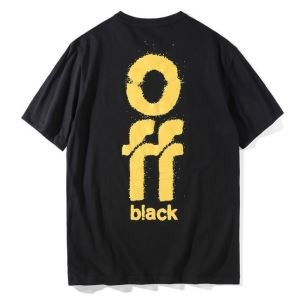 春夏爆買い大得価OFF-WHITEオフホワイト 通販文字プリントカジュアルクールネックメンズtシャツ半袖2色可選
