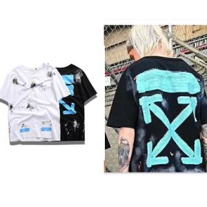 HOT春夏新作登場OFF-WHITEオフホワイト tシャツバックプリントストリートアメカジカットソー半袖2色可選