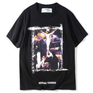 2018春夏超激得高品質Off-Whiteオフホワイト コピープリントストリートオシャレtシャツ半袖大きいサイズ2色可選