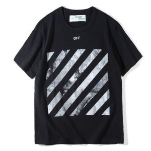 春夏お買い得高品質OFF-WHITEオフホワイト コピープリント丸首ゆったり大きいサイズTシャツ半袖2色可選