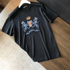 春夏人気定番安いDOLCE&GABBANAドルチェ & ガッバーナ コピーｔシャツ半袖トップスブラックホワイト2色可選