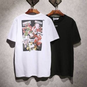 2色可選吸汗性に優れ 2018おすすめ オフホワイト半袖Tシャツ Off-White