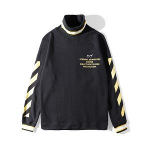 オフホワイト スーパーコピーOff-Whiteハイネックスウェットトレーナーパーカーブラック秋冬お得100%新品