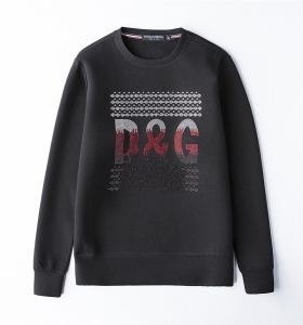 品質保証正規保証ドルチェ＆ガッバーナ 偽物DOLCE&GABBANAクルーネックスエットでメンズトレーナーブラックグレー