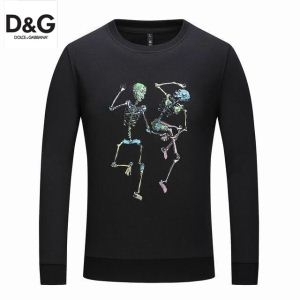 ドルチェ&ガッバーナ 服 コピーDOLCE&GABBANAブラックプリントスウェットトレーナーメンズ長袖レギュラーフィット