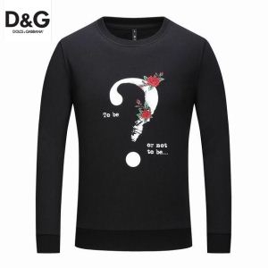 最安値品質保証DOLCE&GABBANAドルチェ 長袖 コピーブラッククルーネックトレーナーメンズファッションカジュアルデイリー