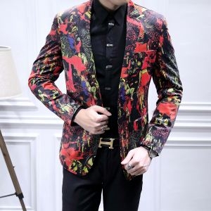 GIVENCHYジバンシーブランド スーツ コピーレトロなデザインの大人のジャケットメンズスーツ花柄ファッション