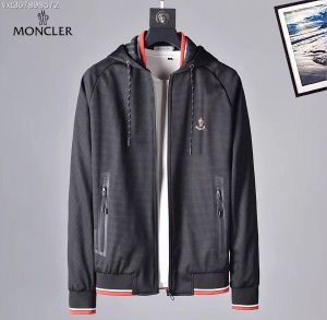 MONCLERモンクレール ジャケット 偽物ンズブラックフード付きアウター高級感溢れるジップアップトラックジャケット