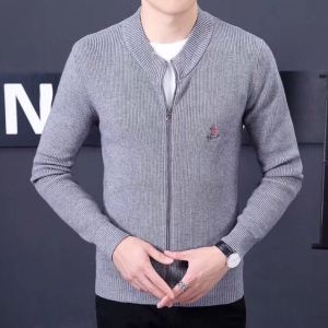 MONCLER驚きの破格値品質保証モンクレール ニット 偽物プレゼント絶対的定番メンズグレーカーディガン秋冬人気商品