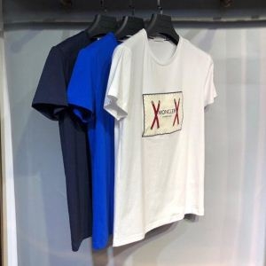 MONCLER GAMME BLEUモンクレール tシャツ コピー8010800ロゴ付きブラックコットン半袖ショートスリーブメンズ