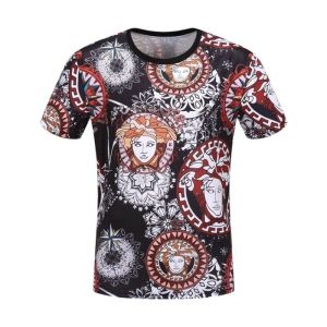 2019年春夏の限定コレクション VERSACE半袖tシャツコピークルーネックヴェルサーチ スーパー コピー パーティー通勤ビジネス ややゆとり動きやすい 綺麗なシルエット