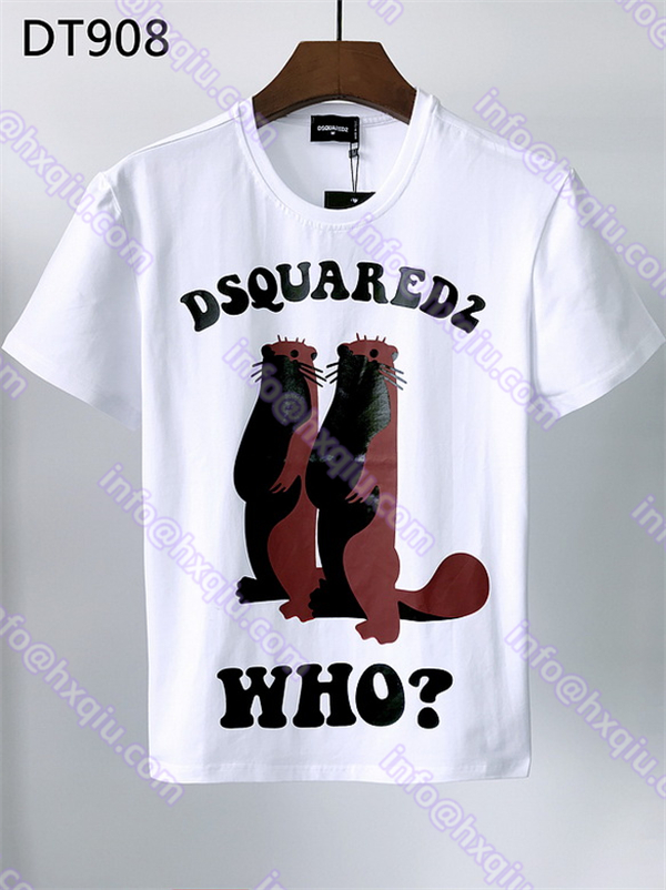 DSQUARED2 ディースクエアード丸首ネックTシャツ
