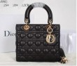 2018春夏 DIOR ディオール レディース ブラック ラムスキン LADY DIOR ミニバッグ ペールゴールド ハンド CAL44500_N0 ショルダーキャリー